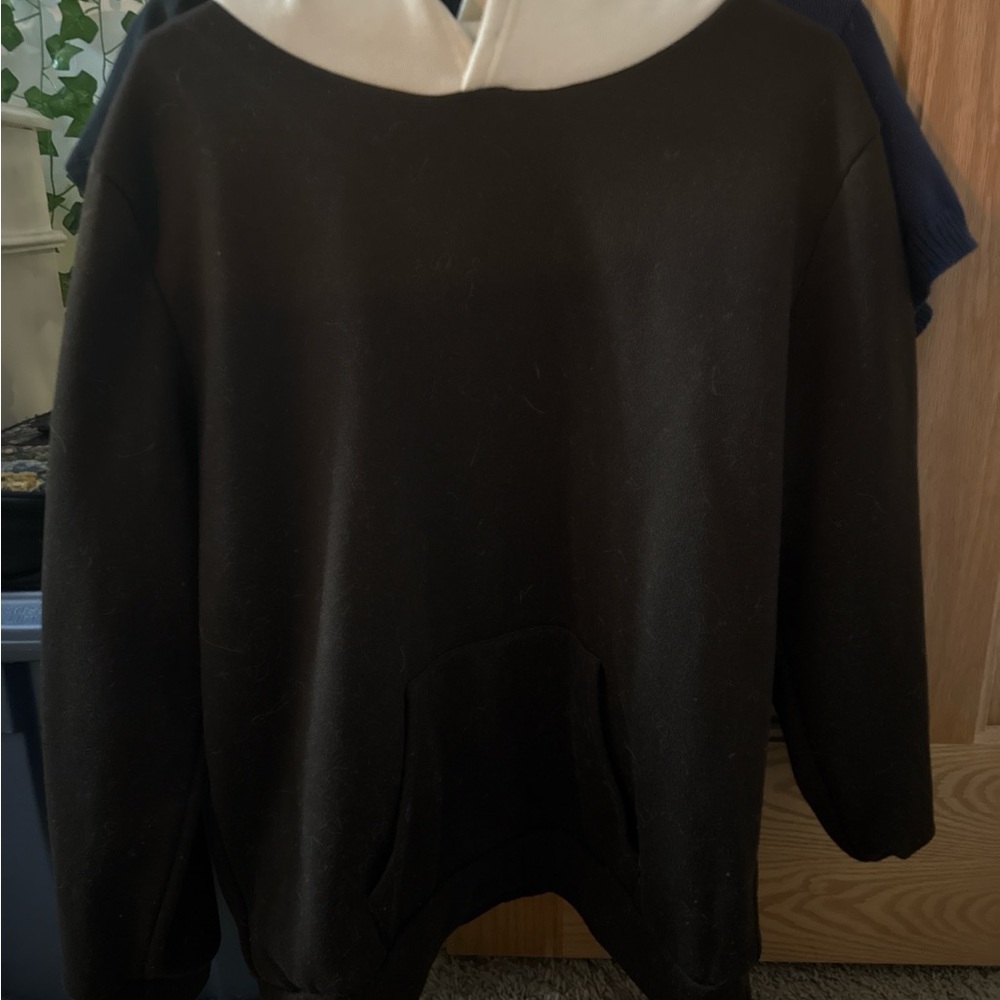 Women's Brown Sweater with White Collar